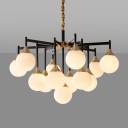 Loft Industry Modern - Finland Black Down Chandelier